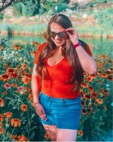 7. orange with flowers